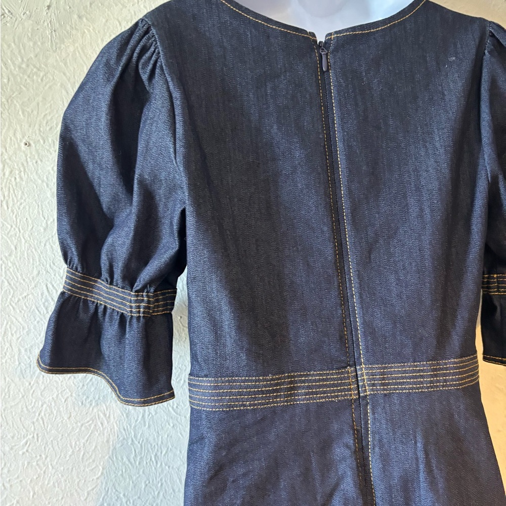 CINQ A SEPT
Natasha Puff-Sleeve Mini Denim Dress size 4 - Picture 7 of 7